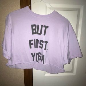 Purple yoga crop